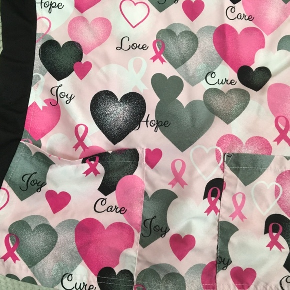 SCRUB TOWN WOMAN SIZE MEDIUM CANCER SUPPORT NURSE'S SCRUB - Picture 2 of 4